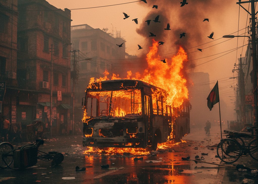নিষিদ্ধ আওয়ামী লীগের লকডাউন ঘিরে আগুন–সহিংসতা: ঢাকা-গোপালগঞ্জে এক রাতে পুড়ল পাঁচ যানবাহন